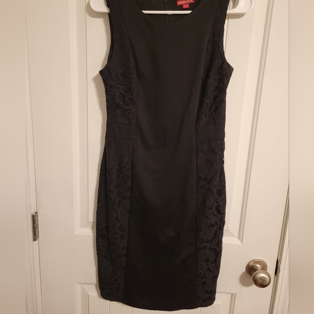 Women's Merona Size XS Fitted Dress with Lace Sides